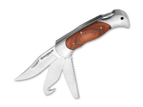 Pocket Knives, Brown, Nail Nick, Backlock, 440A, Wood