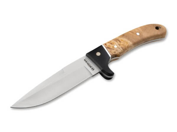 Fixed Blade Knives, Brown, 440A, Burl Wood