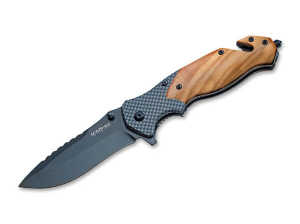 Pocket Knives, Multicolored, Flipper, Linerlock, 440A, Olive Wood