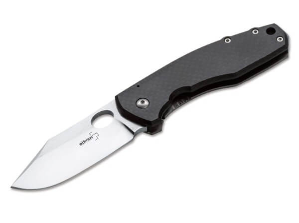 Pocket Knives, Black, Thumb Hole, Framelock, CPM-S-35VN, Carbon Fibre