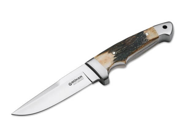 Fixed Blade Knives, Brown, 440C, Stag