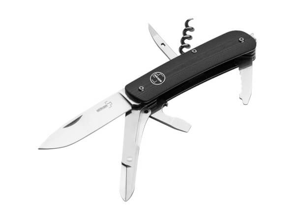 Pocket Knives, Black, Nail Nick, Slipjoint, 12C27, G10