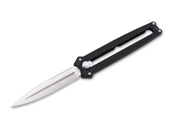 Pocket Knives, Black, Thumb Stud, Push Button, D2, G10