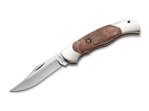 Pocket Knives, Brown, Nail Nick, Backlock, 440C, Thuja Wood