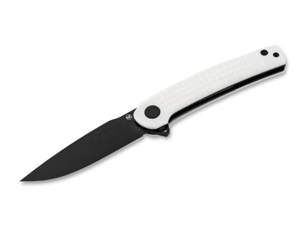 Pocket Knives, White, Flipper, Linerlock, 440B, G10