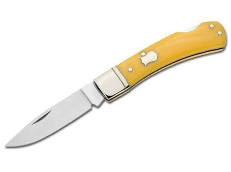 Pocket Knives, Yellow, Nail Nick, Backlock, 440C, Synthetic