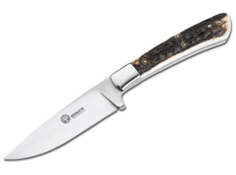 Fixed Blade Knives, Brown, Fixed, T6MoV, Stag
